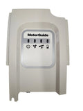 Control panel with 'MotorGuide' branding on a textured white background