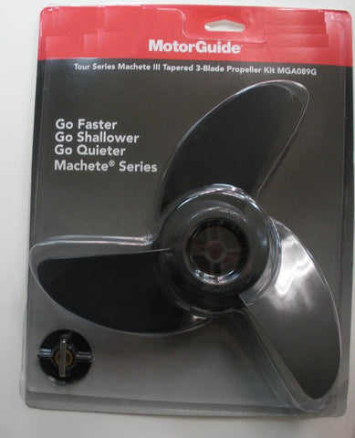 Motorguide - 3 Blade Machete III Grey Glass-Filled Hub: 3.5" MGA089G